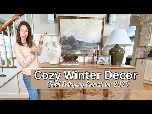 Cozy Winter Decor Ideas | Small Entryway Refresh for 2025 | Decorate with Me