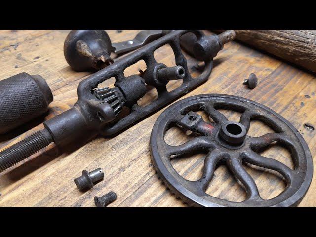 Vintage hand drill restoration.