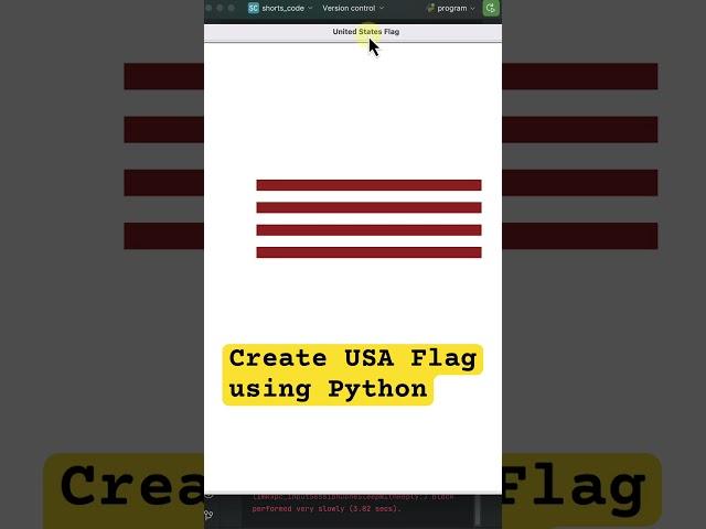 Love coding status ️️  Create USA flag   using python turtle  #shorts #coding #programming