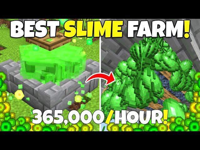 The BEST SLIME FARM in Minecraft! 365,000+ Slime/Hour! Minecraft Bedrock Edition Tutorial