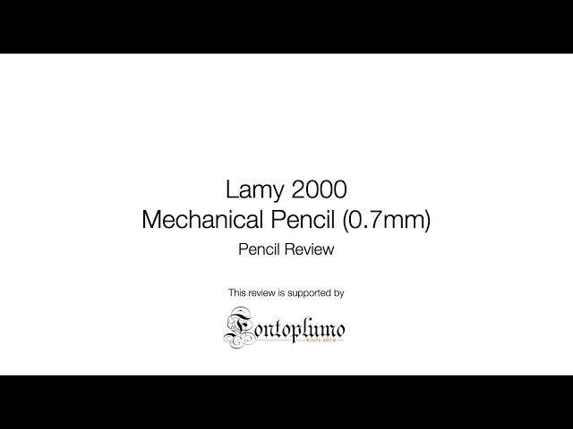 Lamy 2000 Mechanical Pencil 0.7 mm – Pencil Review