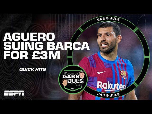 'Does Aguero need £3 million?!' Former Man City striker SUES Barcelona | ESPN FC