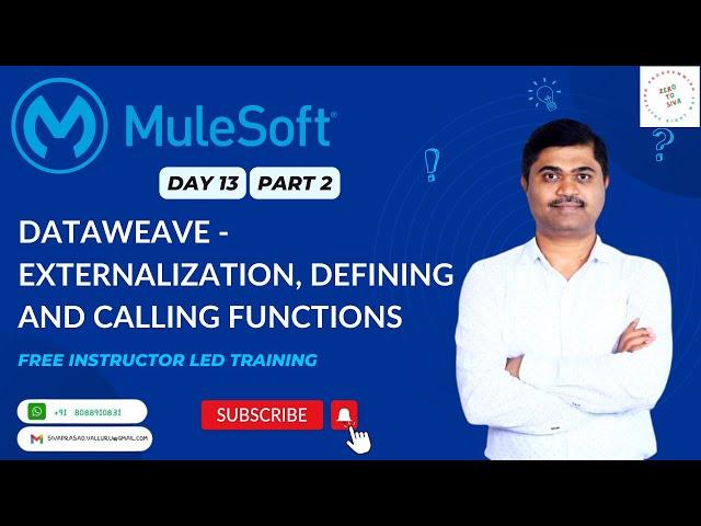 MULESOFT TRAINING DAY 13 DW EXTERNALIZATION , DEFINING AND USING FUNCTIONS IN DATAWEAVE