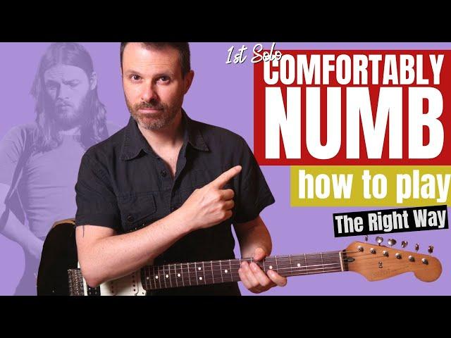 COMFORTABLY NUMB - first guitar solo tutorial / how to play / guitar lesson /