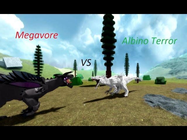 Roblox Dinosaur Simulator - Megavore VS Albino Terror