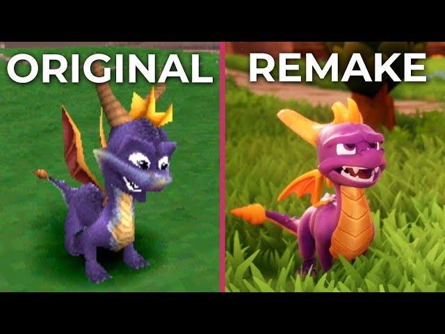 Spyro the Dragon – PSX Original vs. PS4 Reignited Remake Graphics Comparison