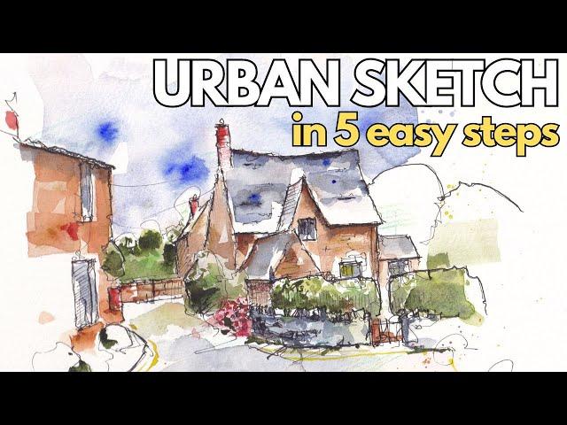 Urban Sketching the Cotswolds - In just five steps