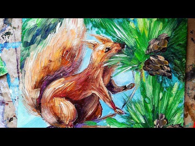 Squirrel | How to draw a real simple