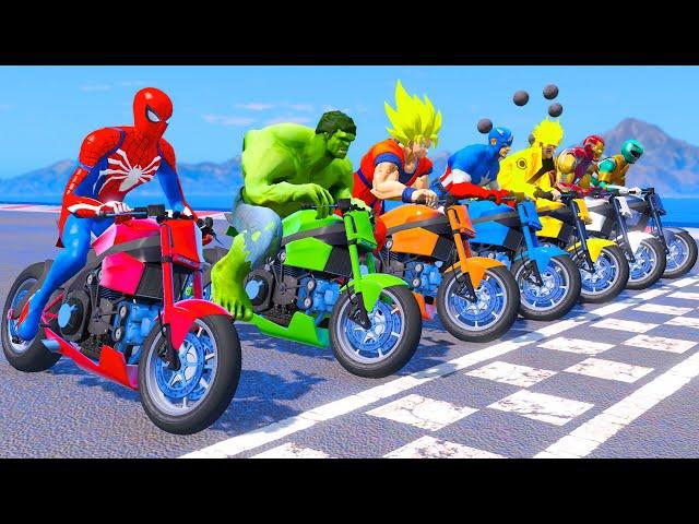 SPIDERMAN Racing Challenge on Motobike BMW S1000RR 2021, Kawasaki Z H2 SE 2022, Ducati Superleggera