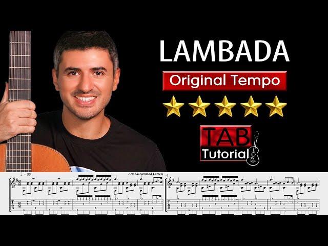 Lambada by kaoma | Fingerstyle guitar tutorial + Sheet & Tab