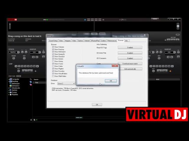 Managing your VirtualDJ Database