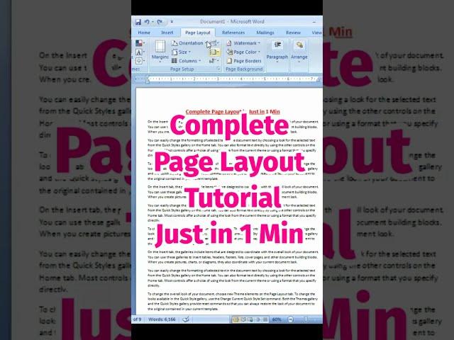 Page Layout in ms word | page setup #msword #msoffice #pagelayout