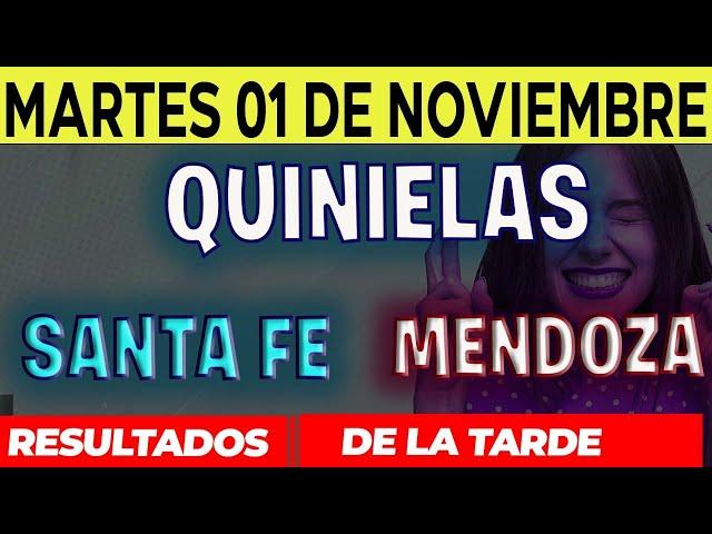 Resultados Quinielas Vespertinas de Santa Fe y Mendoza, Martes 1 de Noviembre