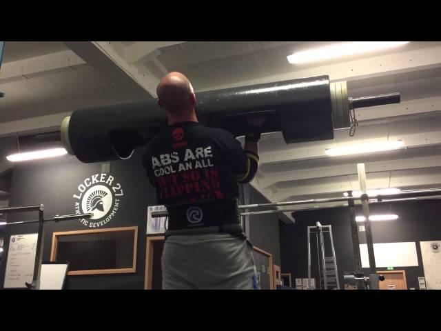 105 kg Log Press - Sim Barnes