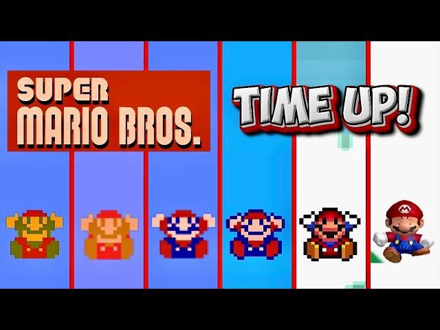 Evolution of Super Mario Bros. TIME UP! screens