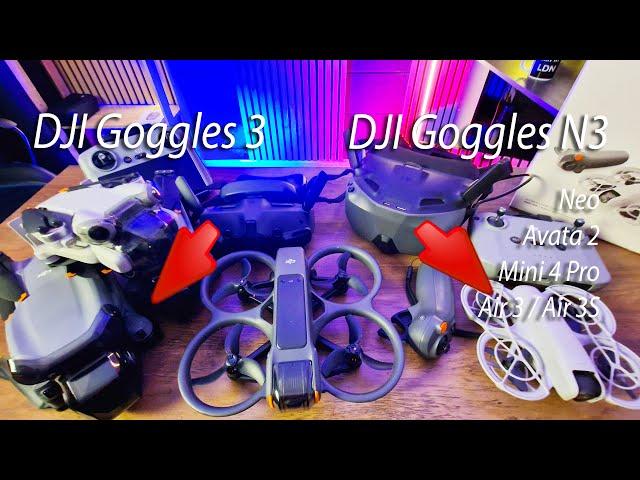 DJI FPV Goggles N3 Vs Goggles 3: How to Pair with Neo, Avata 2, Mini 4 Pro & Air 3