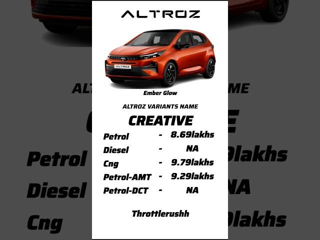 NEW LAUNCHED ALTROZ COLOUR & PRICE LIST#altroz #tata #drag #hatchback #new #car #tatamotors #newcars
