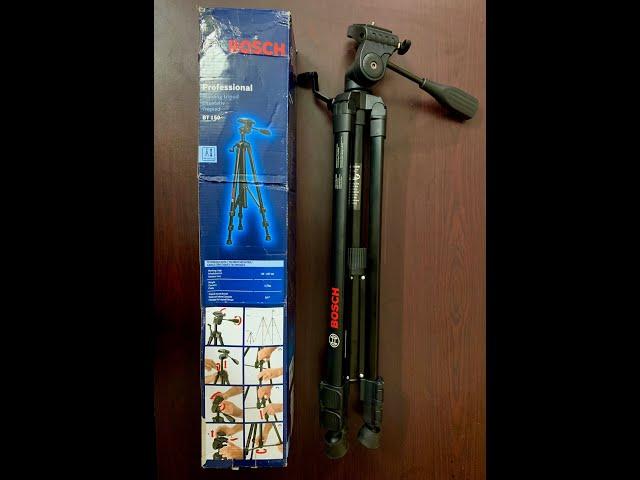 Bosch Professional BT 150 Building Tripod/ Camera Stand Unboxing & First Impression (English)