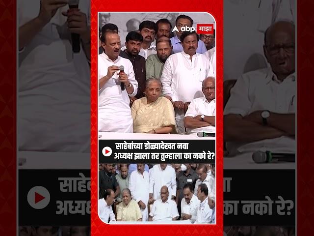Ajit Pawar on Sharad Pawar resigns: साहेबांच्या डोळ्यादेखत नवाअध्यक्ष झाला तर तुम्हाला का नको रे?
