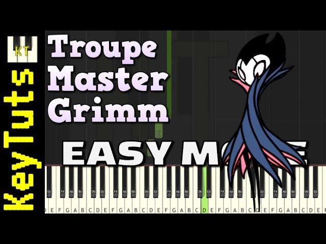 Troupe Master Grimm from Hollow Knight - Easy Mode [Piano Tutorial] (Synthesia)