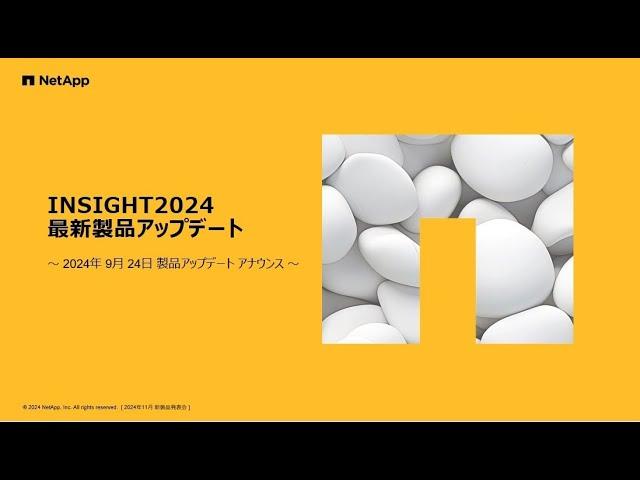 新製品を一挙紹介！ NetApp INSIGHT2024で発表の最新製品を解説