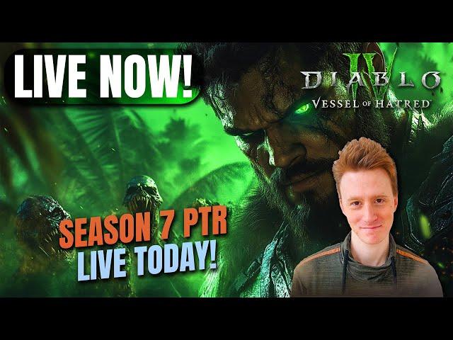 Season 7 Diablo 4 PTR LIVE NOW Earthquake Barb & New Spiritborn Builds