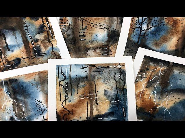 Watercolor/PLUS/Intuitive Mark Making/Soul of an Artist Dig #14