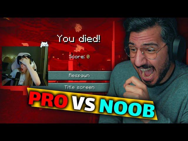 پرو پلیرها و نوب های ماینکرفت  , PRO VS NOOB IN MINECRAFT 