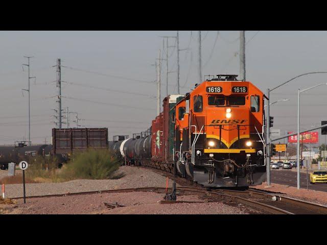 BNSF 1618 SD40-2 Leads YPHX1061-17I in Glendale, AZ w/ K3LA on 12/17/2024