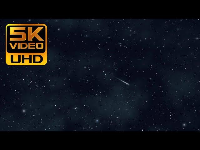 5K Shooting Stars  1-Hour Night-Sky  Video Background - UHD Animation ║ HD Longest FREE 4K