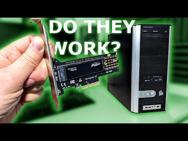 Upgrade your old pc with an NVMe! Testing cheap PCIe M.2 adapters!