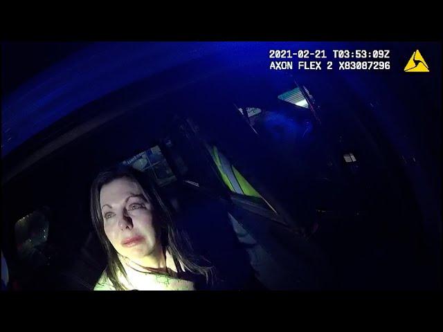 Drunk Woman Driving On Sidewalk Argues With Police Officers