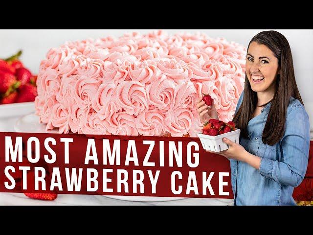 The Most Amazing Strawberry Cake