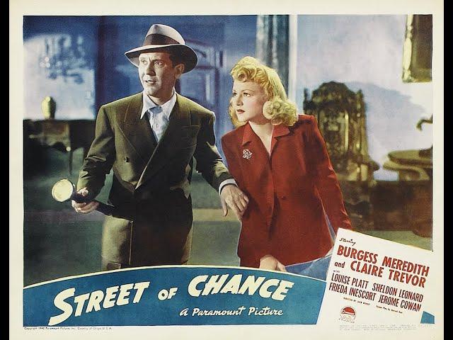 Burgess Meredith in "Street of Chance" (1942) - Cornell Woolrich's novel "The Black Curtain"