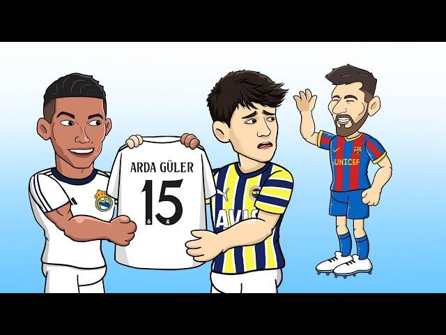 Arda Güler 2024 - Who Is Arda Güler's Idol: Messi or Ronaldo ? | Football Animation