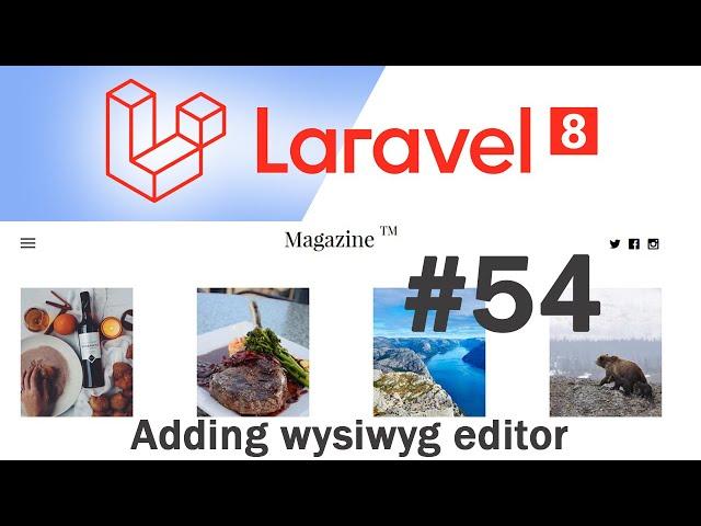 #54 Laravel 8 News Website | Adding wysiwyg editor | Quick programming tutorial