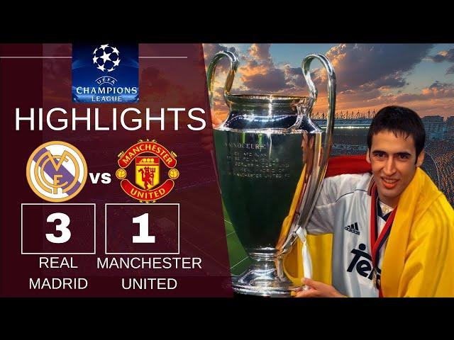 Football highlights Manchester United vs Real Madrid in UEFA 2002