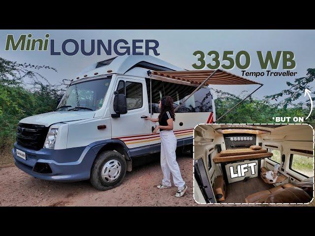 Compact Lounger on #tempotraveller with Lift, a Daycation friendly Caravan | Motorhome Adventures