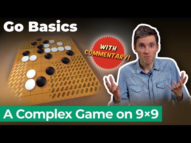 A More Complex Go Game on 9×9 with Commentary