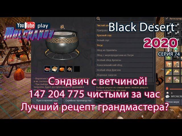 Сэндвич с ветчиной. Black Desert Фарм серебра 2020. Кулинария.