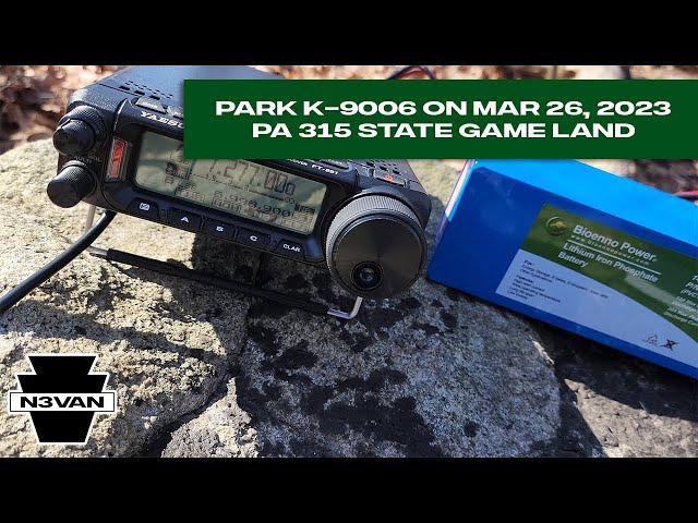 POTA Adventures Park K-9006 PA SGL 315 on Mar 26th 2023