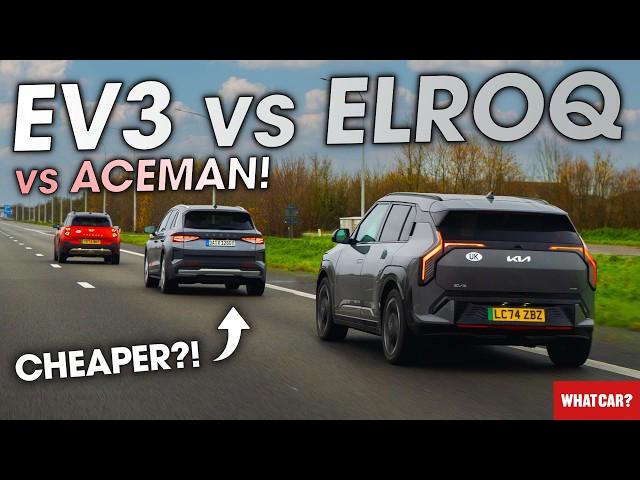 NEW Kia EV3 vs Skoda Elroq vs Mini Aceman review | Road trip costs compared! | What Car? | What Car?