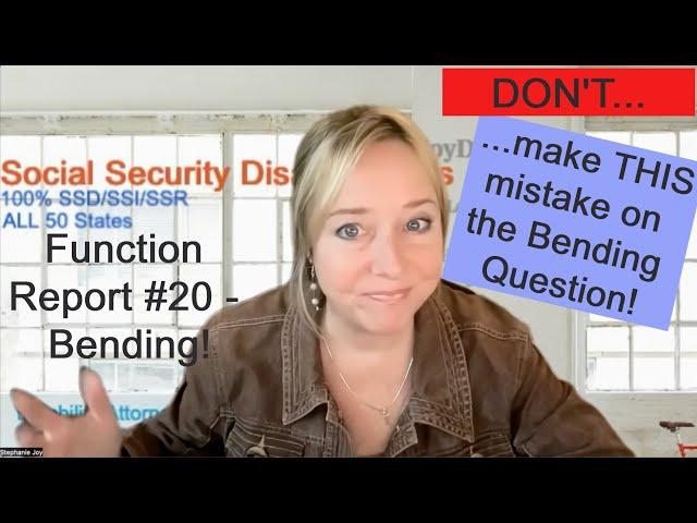 Function Report TIP!  Don't Ignore Possible Bending limitations on your Function Report #20