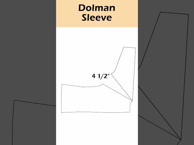 How to draft all Designs of Dolman Sleeve for Dresses or Top _ How to cut Dolman Seeve_#short