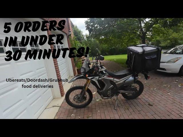 12 Hours of Food Deliveries on a Honda CRF250L Rally | Motorcycle Challenge!