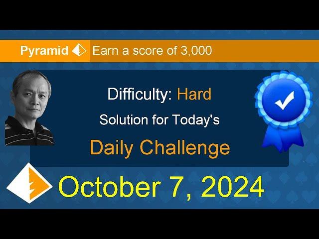 Microsoft Solitaire Collection: Pyramid - Hard - October 7, 2024