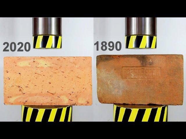 HYDRAULIC PRESS VS OLD AND MODERN BRICKS