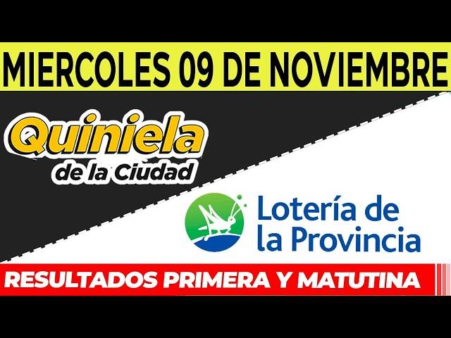 Quinielas Primera y matutina de La Ciudad y Buenos Aires, Miércoles 9 de Noviembre