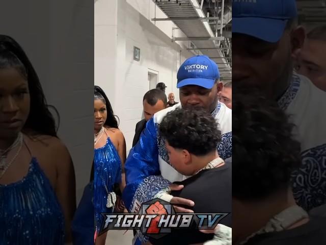 Jarrell Miller EMBRACES Andy Ruiz jr son after DRAW