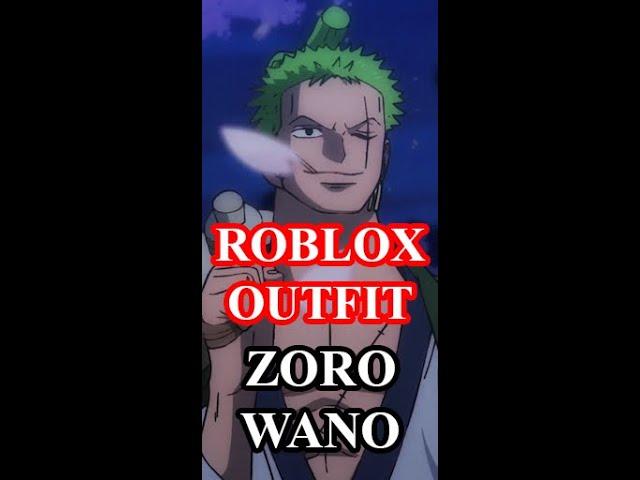 [Anime Outfit Ideas] How To Make Zoro Wano In Roblox [One Piece] #Shorts